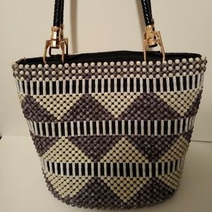 Women's Handmade Beaded Tote Purse from Kenya